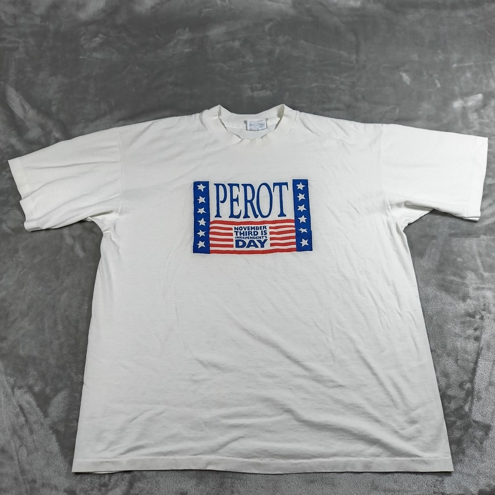 Vintage Ross Perot Shirt Men XL Presidential Campaign 90s USA Single Stitch 1992